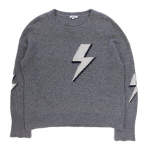 RAILS Virgo Cashmere Wool Sweater Bolted Intarsia Minimal Lounge